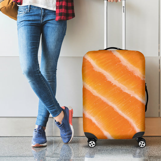 Fresh Salmon Print Luggage Cover