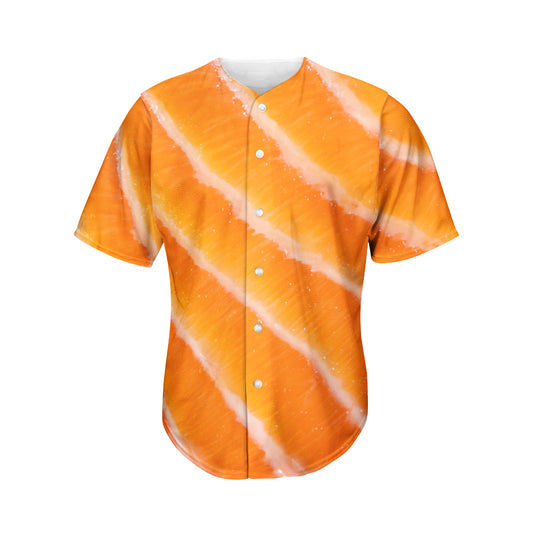 Fresh Salmon Print Men's Baseball Jersey