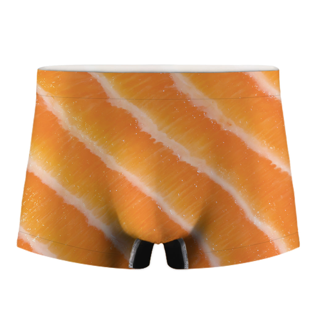Fresh Salmon Print Men's Boxer Briefs