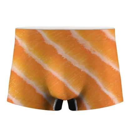 Fresh Salmon Print Men's Boxer Briefs