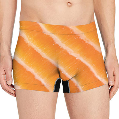 Fresh Salmon Print Men's Boxer Briefs