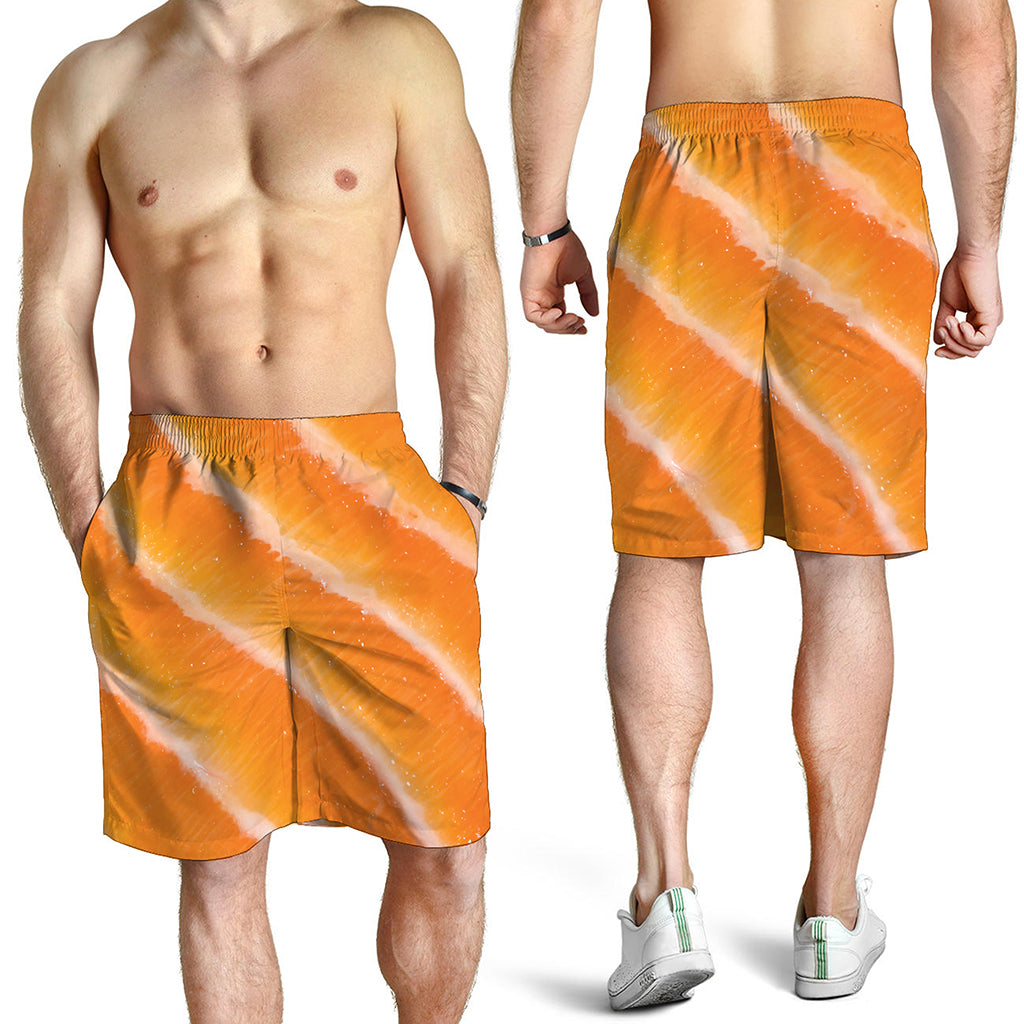 Fresh Salmon Print Men's Shorts