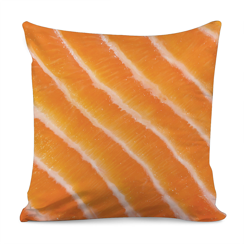 Fresh Salmon Print Pillow Cover