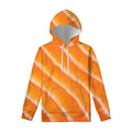 Fresh Salmon Print Pullover Hoodie