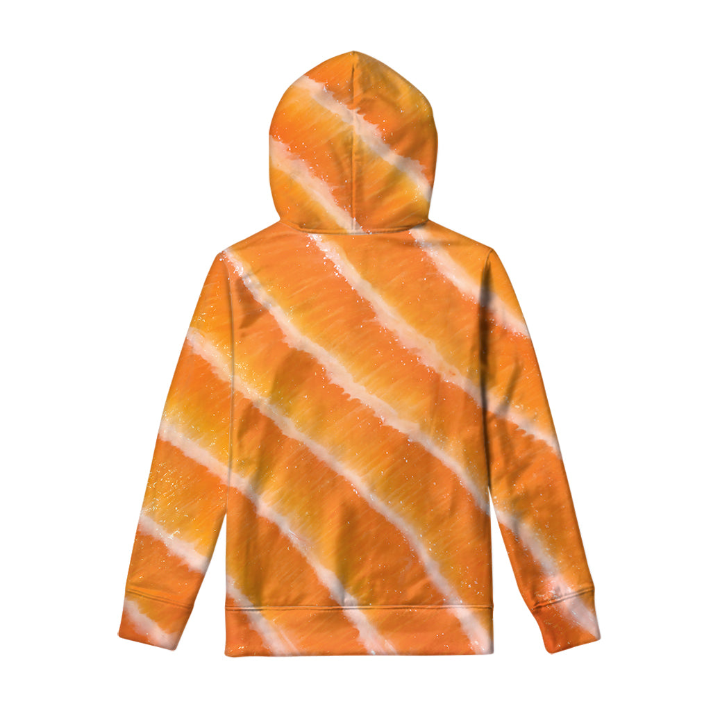 Fresh Salmon Print Pullover Hoodie