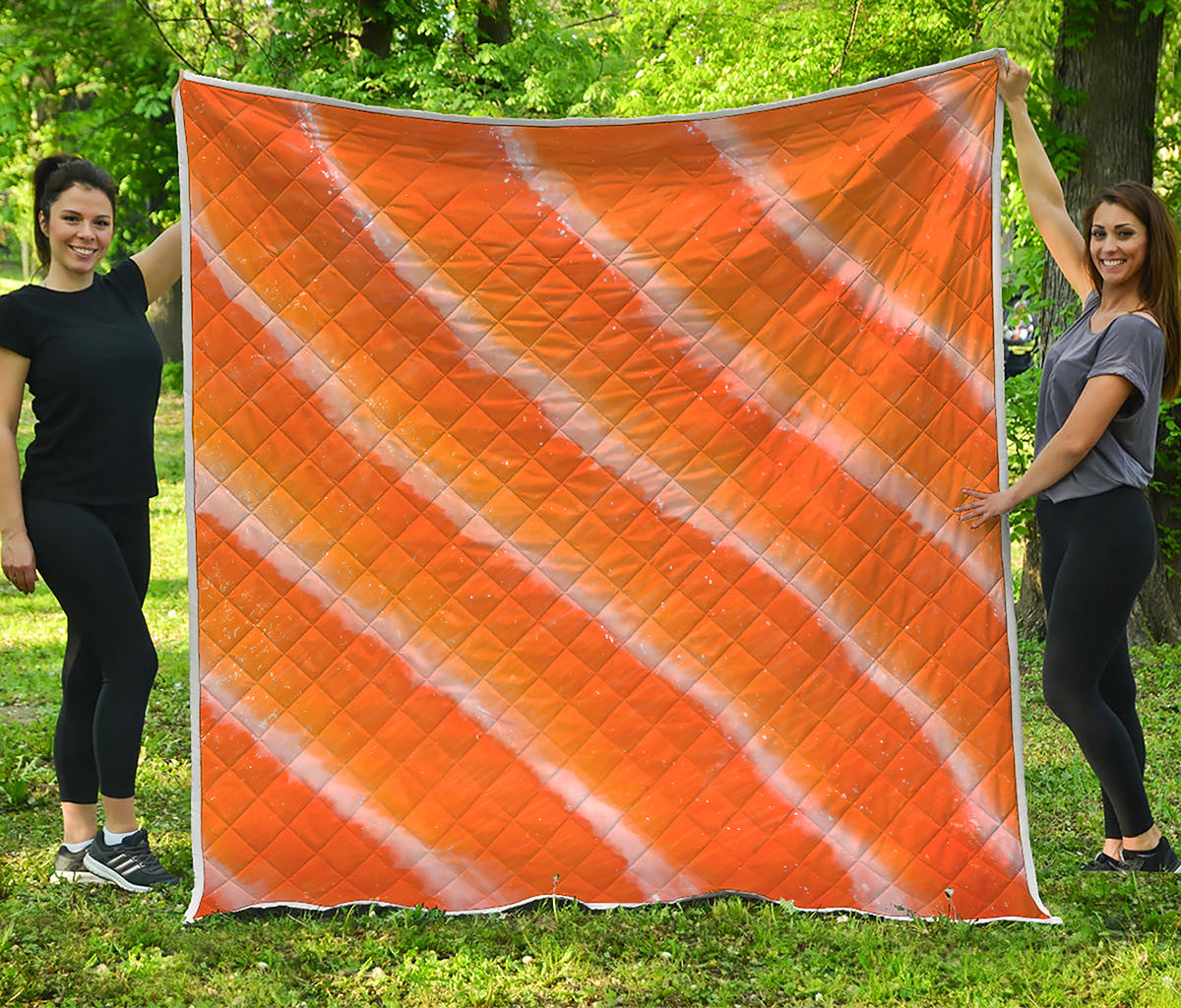 Fresh Salmon Print Quilt