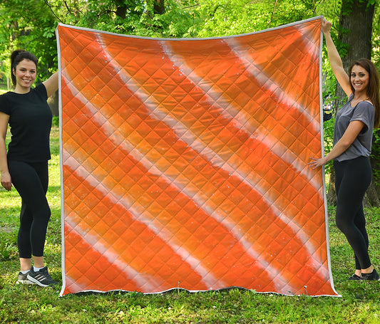 Fresh Salmon Print Quilt
