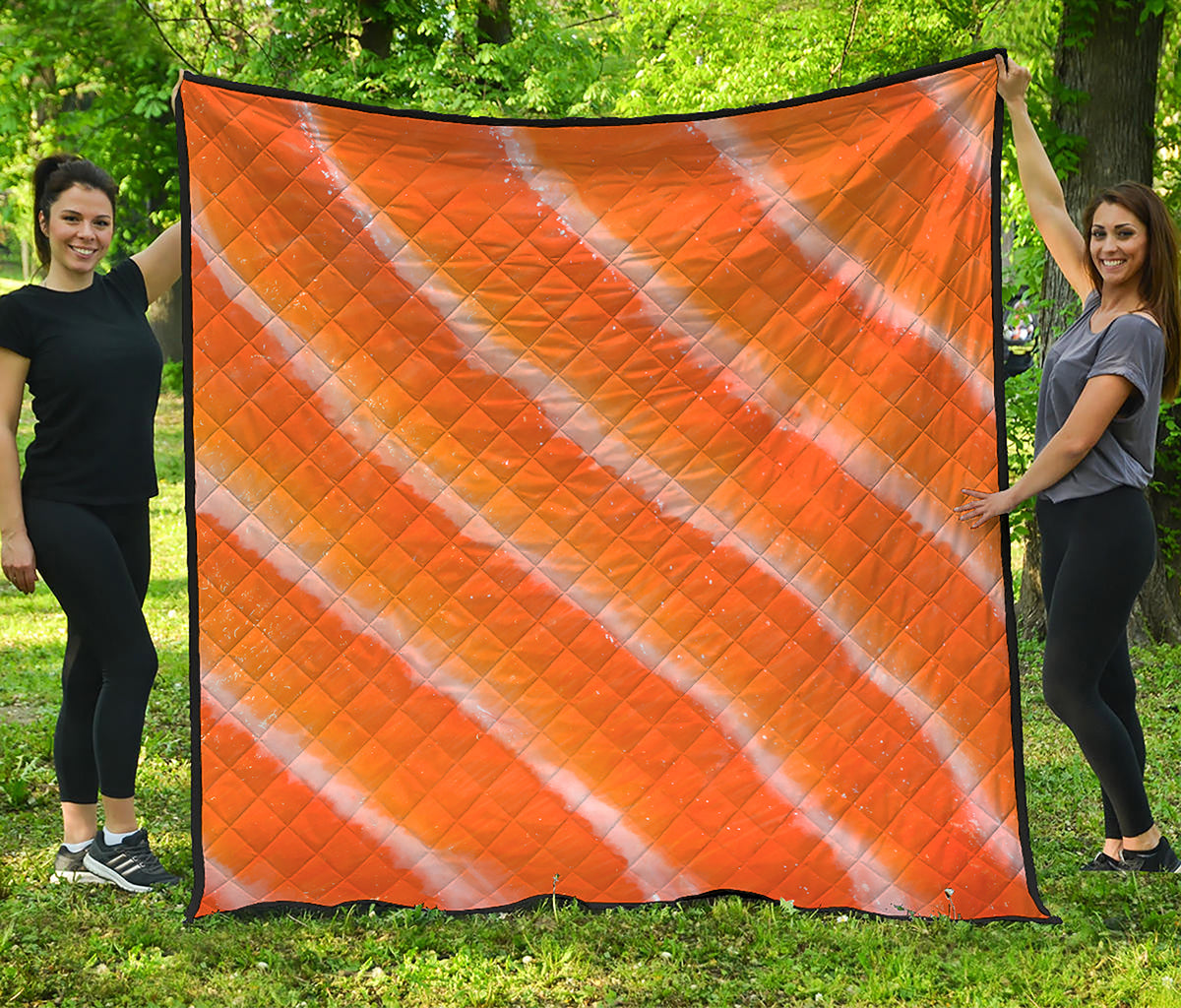 Fresh Salmon Print Quilt