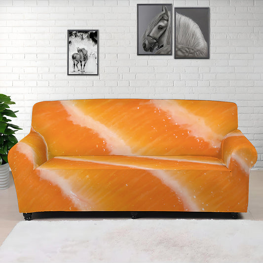 Fresh Salmon Print Sofa Cover