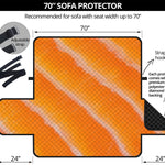 Fresh Salmon Print Sofa Protector