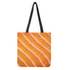 Fresh Salmon Print Tote Bag