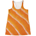 Fresh Salmon Print Women's Racerback Tank Top
