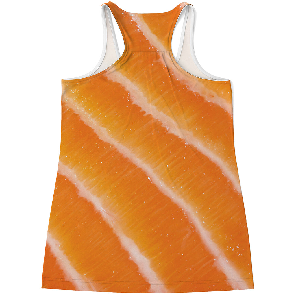 Fresh Salmon Print Women's Racerback Tank Top