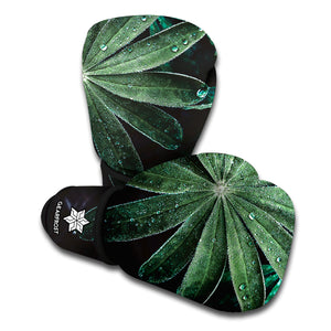 Fresh Tropical Leaf Print Boxing Gloves