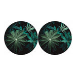 Fresh Tropical Leaf Print Car Coasters