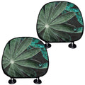 Fresh Tropical Leaf Print Car Headrest Covers