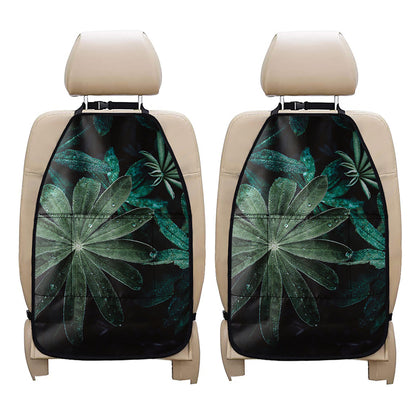 Fresh Tropical Leaf Print Car Seat Organizers