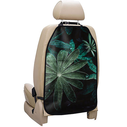 Fresh Tropical Leaf Print Car Seat Organizers