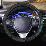 Fresh Tropical Leaf Print Car Steering Wheel Cover