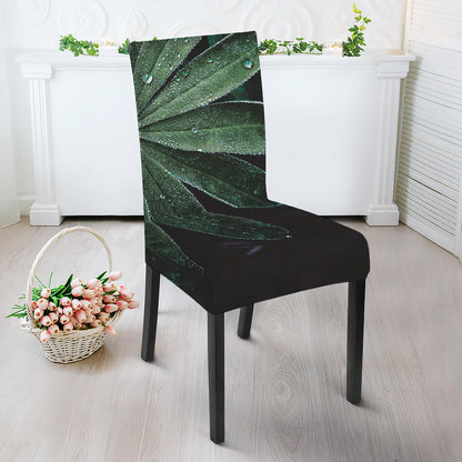 Fresh Tropical Leaf Print Dining Chair Slipcover