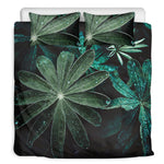 Fresh Tropical Leaf Print Duvet Cover Bedding Set