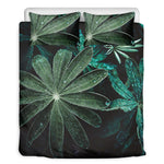 Fresh Tropical Leaf Print Duvet Cover Bedding Set