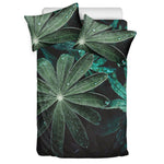 Fresh Tropical Leaf Print Duvet Cover Bedding Set