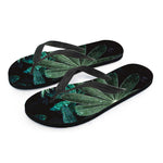 Fresh Tropical Leaf Print Flip Flops