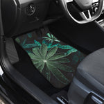 Fresh Tropical Leaf Print Front and Back Car Floor Mats