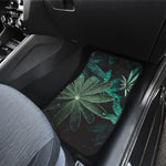 Fresh Tropical Leaf Print Front and Back Car Floor Mats