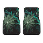 Fresh Tropical Leaf Print Front Car Floor Mats