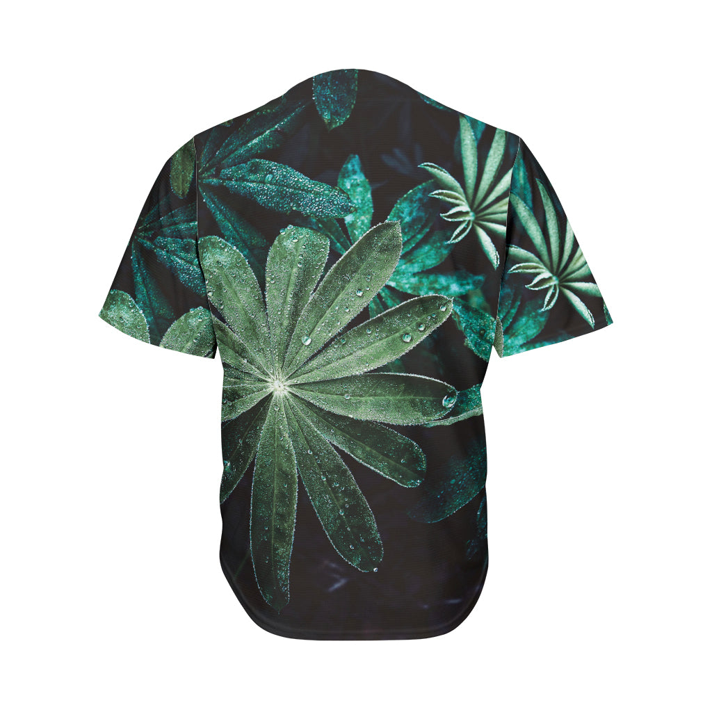 Fresh Tropical Leaf Print Men's Baseball Jersey