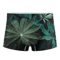 Fresh Tropical Leaf Print Men's Boxer Briefs