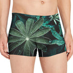 Fresh Tropical Leaf Print Men's Boxer Briefs