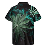 Fresh Tropical Leaf Print Men's Short Sleeve Shirt