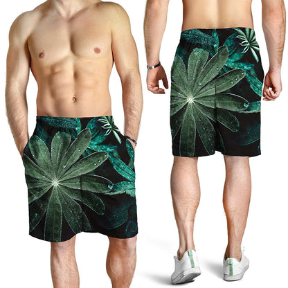 Fresh Tropical Leaf Print Men's Shorts
