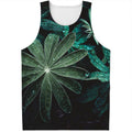 Fresh Tropical Leaf Print Men's Tank Top