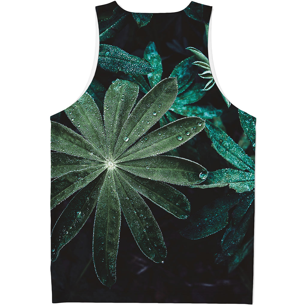 Fresh Tropical Leaf Print Men's Tank Top