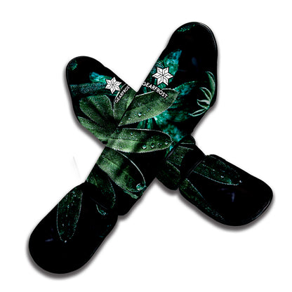 Fresh Tropical Leaf Print Muay Thai Shin Guard