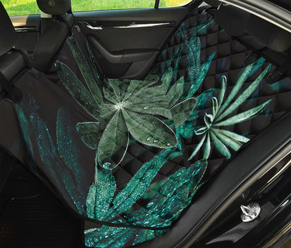Fresh Tropical Leaf Print Pet Car Back Seat Cover