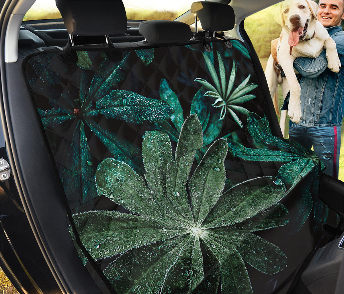 Fresh Tropical Leaf Print Pet Car Back Seat Cover