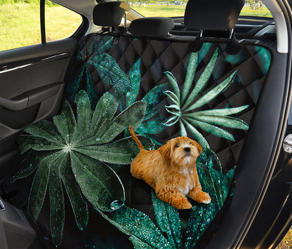 Fresh Tropical Leaf Print Pet Car Back Seat Cover