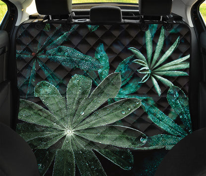 Fresh Tropical Leaf Print Pet Car Back Seat Cover