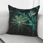 Fresh Tropical Leaf Print Pillow Cover