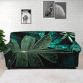 Fresh Tropical Leaf Print Sofa Cover