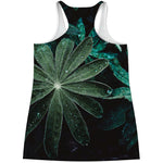 Fresh Tropical Leaf Print Women's Racerback Tank Top
