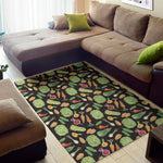 Fresh Vegetable Pattern Print Area Rug