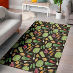 Fresh Vegetable Pattern Print Area Rug