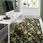 Fresh Vegetable Pattern Print Area Rug