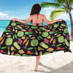 Fresh Vegetable Pattern Print Beach Sarong Wrap